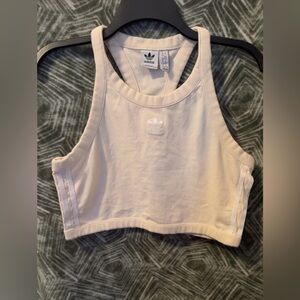 Adidas Off-White Racerback Crop Top